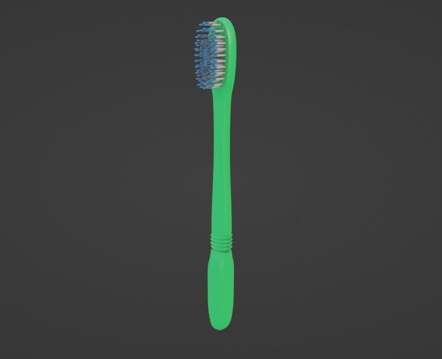 Toothbrush Low-poly 3D model_1