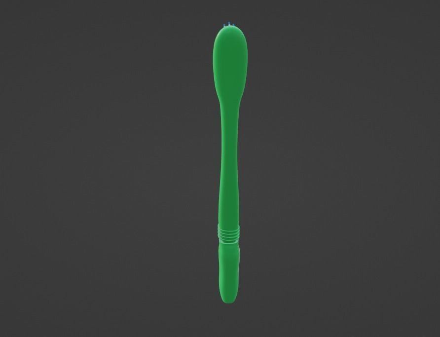 Toothbrush Low-poly 3D model_2