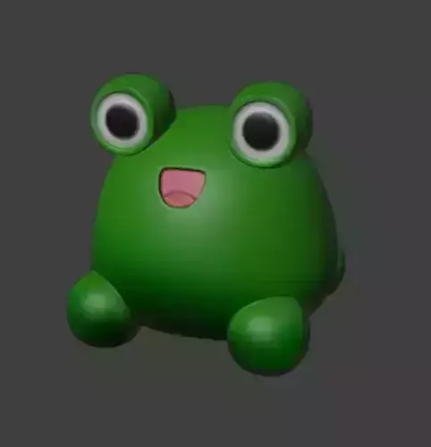 A small frog with a cute smile