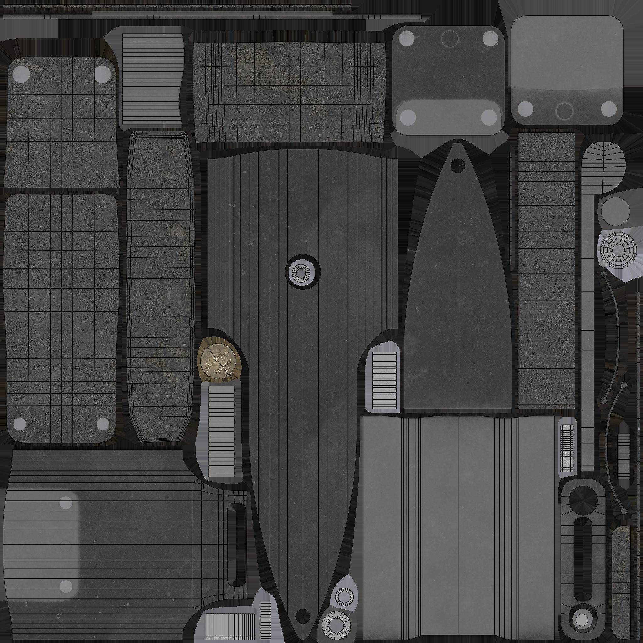 Jack Burtons dagger Low-poly 3D model_9