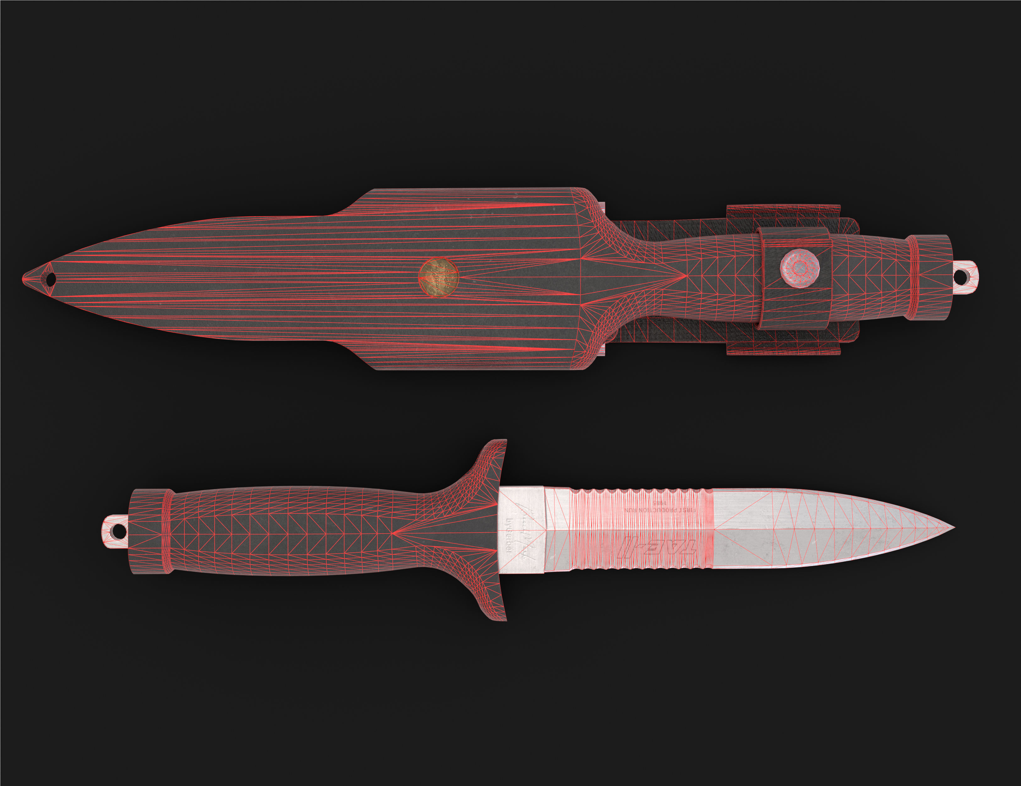 Jack Burtons dagger Low-poly 3D model_7