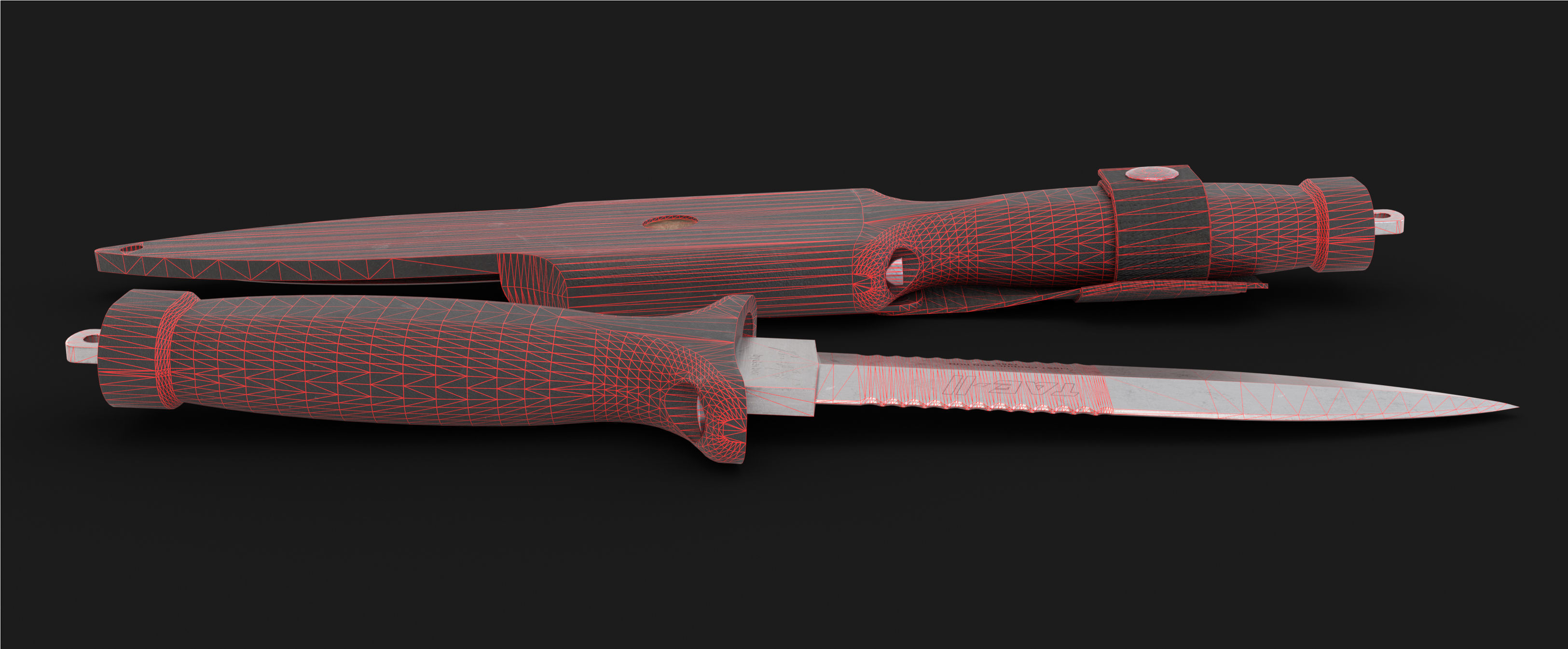 Jack Burtons dagger Low-poly 3D model_5