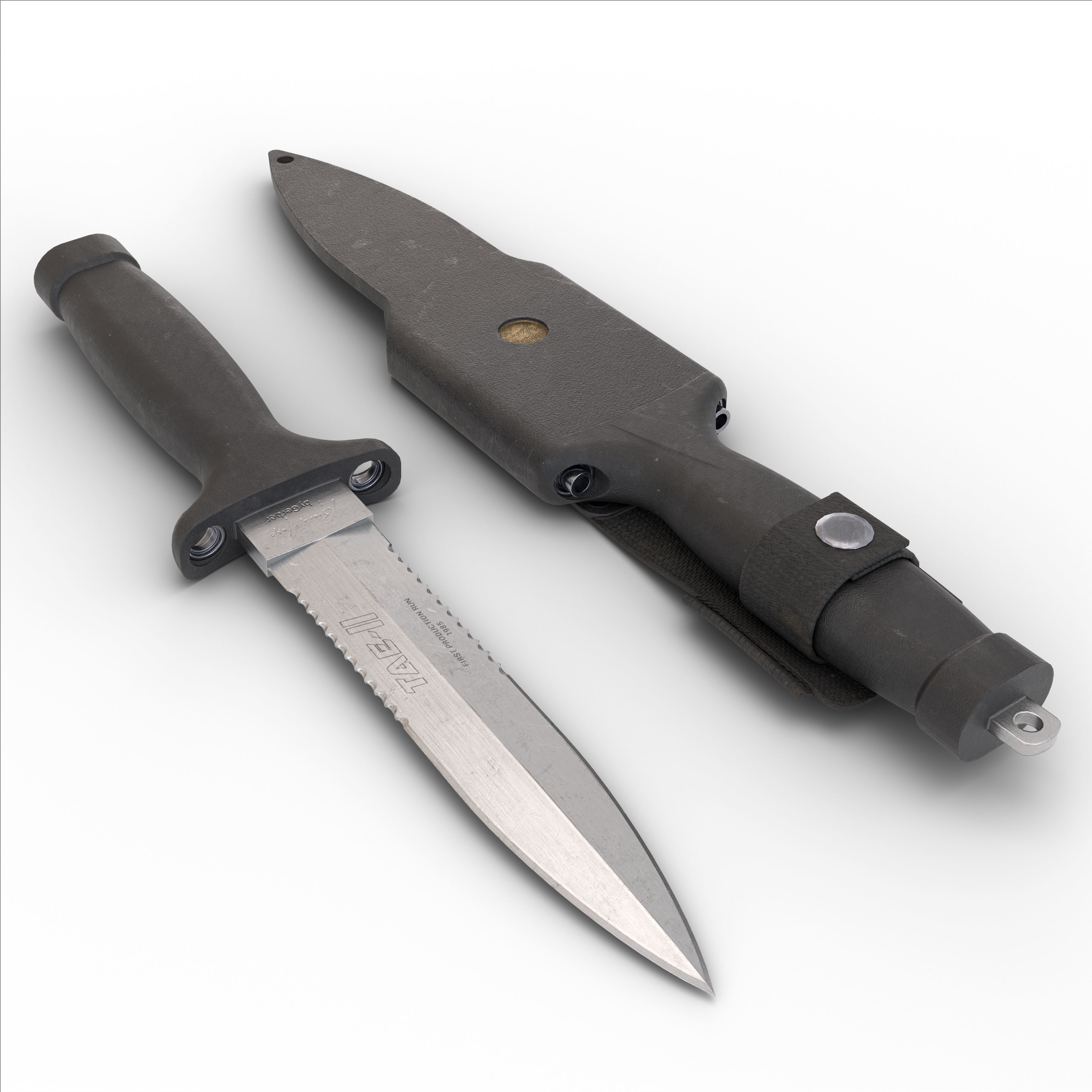 Jack Burtons dagger Low-poly 3D model_4