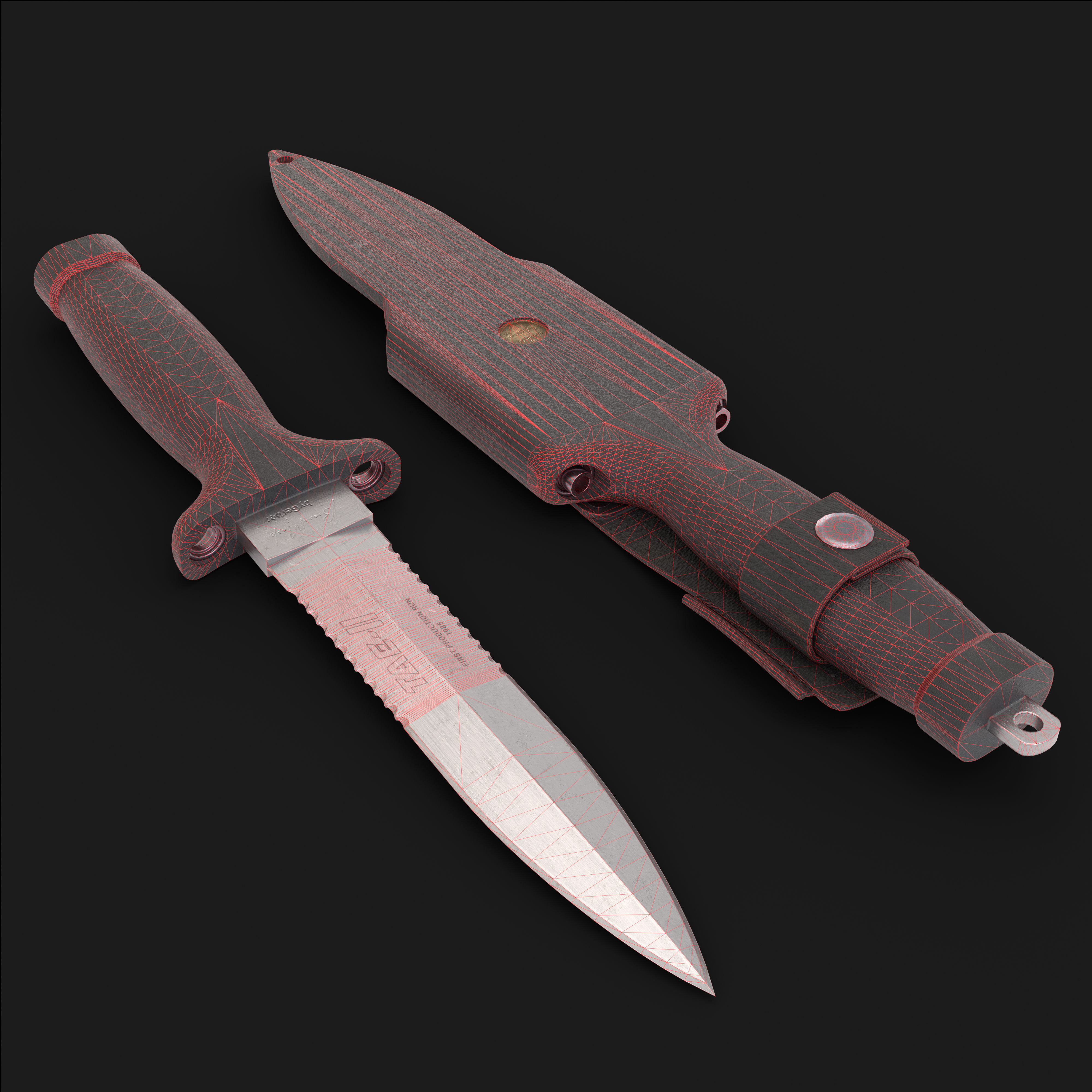 Jack Burtons dagger Low-poly 3D model_8