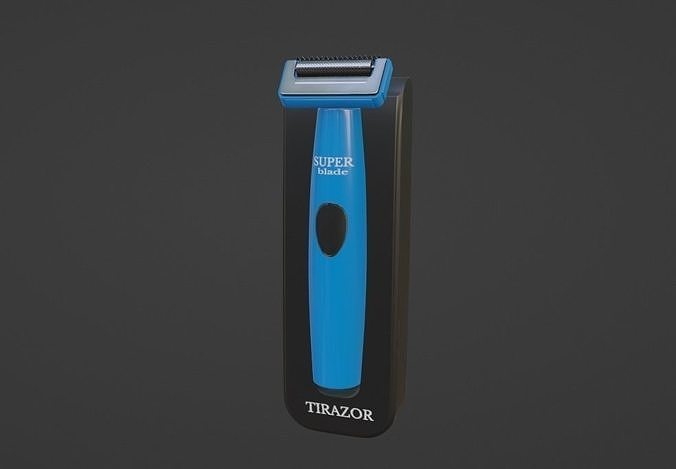 Travel Razor with Battery Operated Trimmer Low-poly 3D model