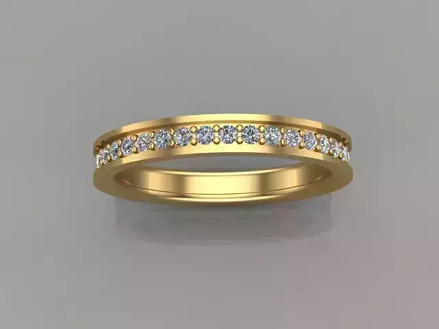 Yellow gold ring with diamonds 015ct