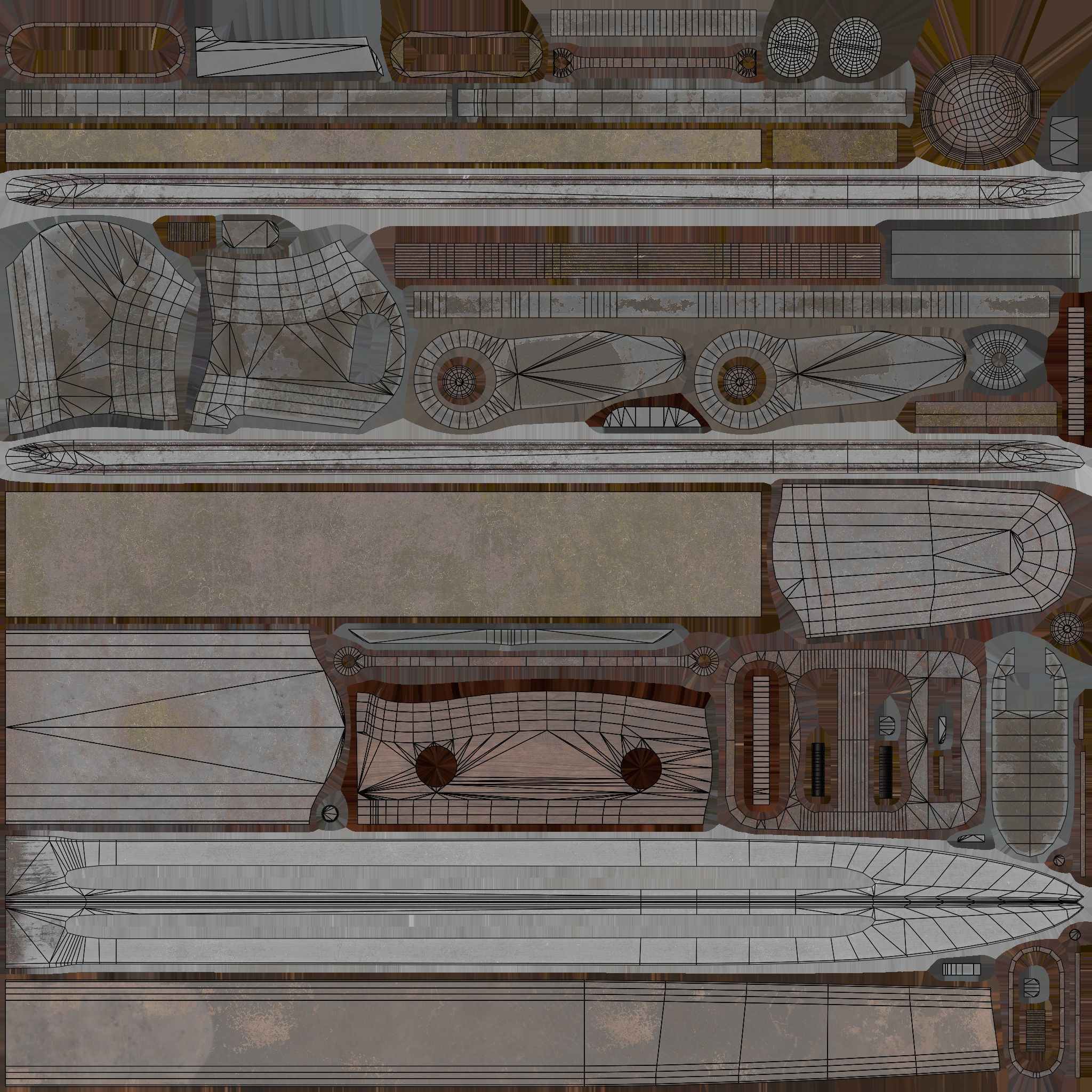 P-17 enfield bayonet Low-poly 3D model_11