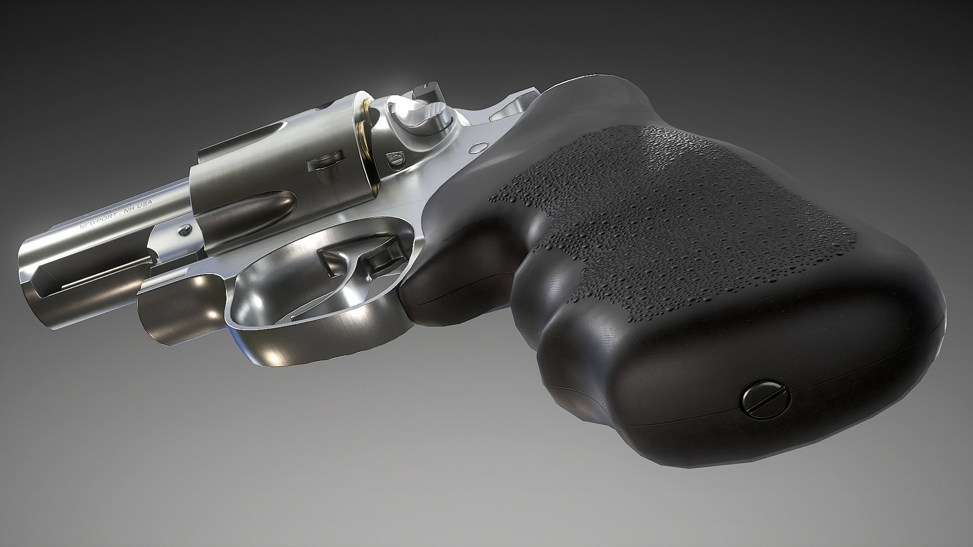 Ruger Super Redhawke Alaskan Low-poly 3D model_7