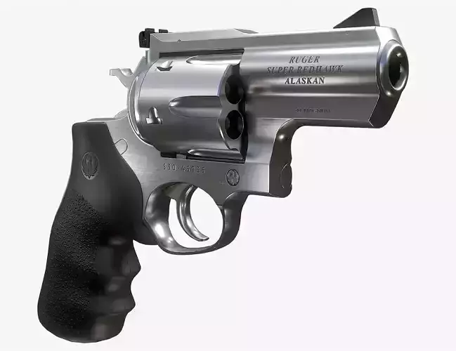 Ruger Super Redhawke Alaskan Low-poly 3D model