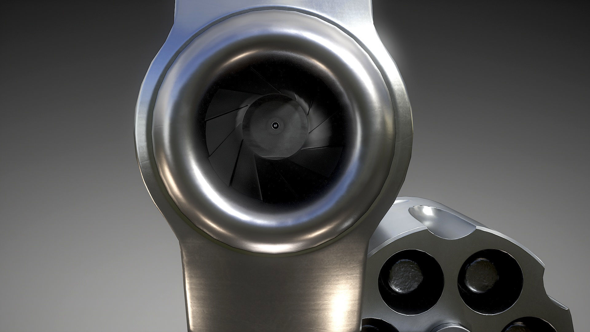 Ruger Super Redhawke Alaskan Low-poly 3D model_19