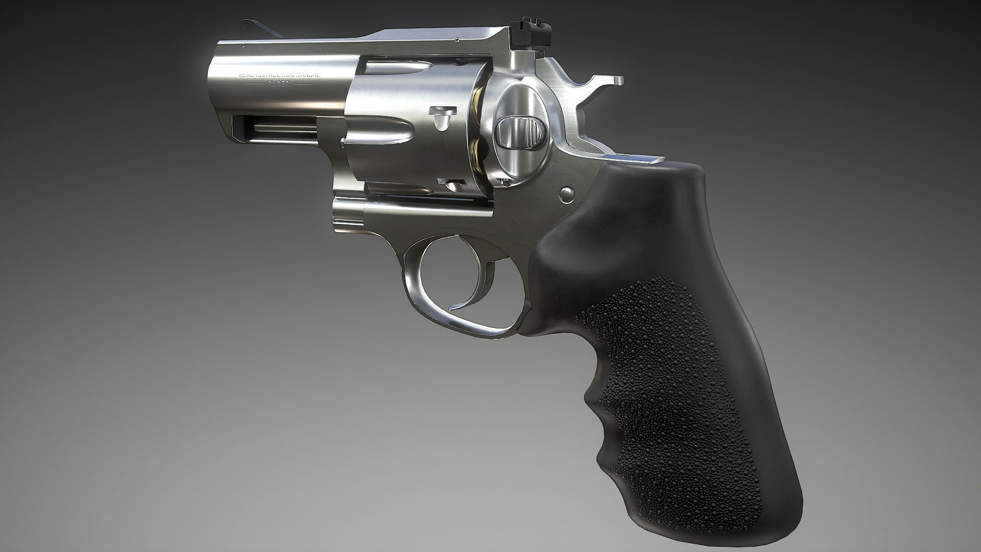 Ruger Super Redhawke Alaskan Low-poly 3D model_4