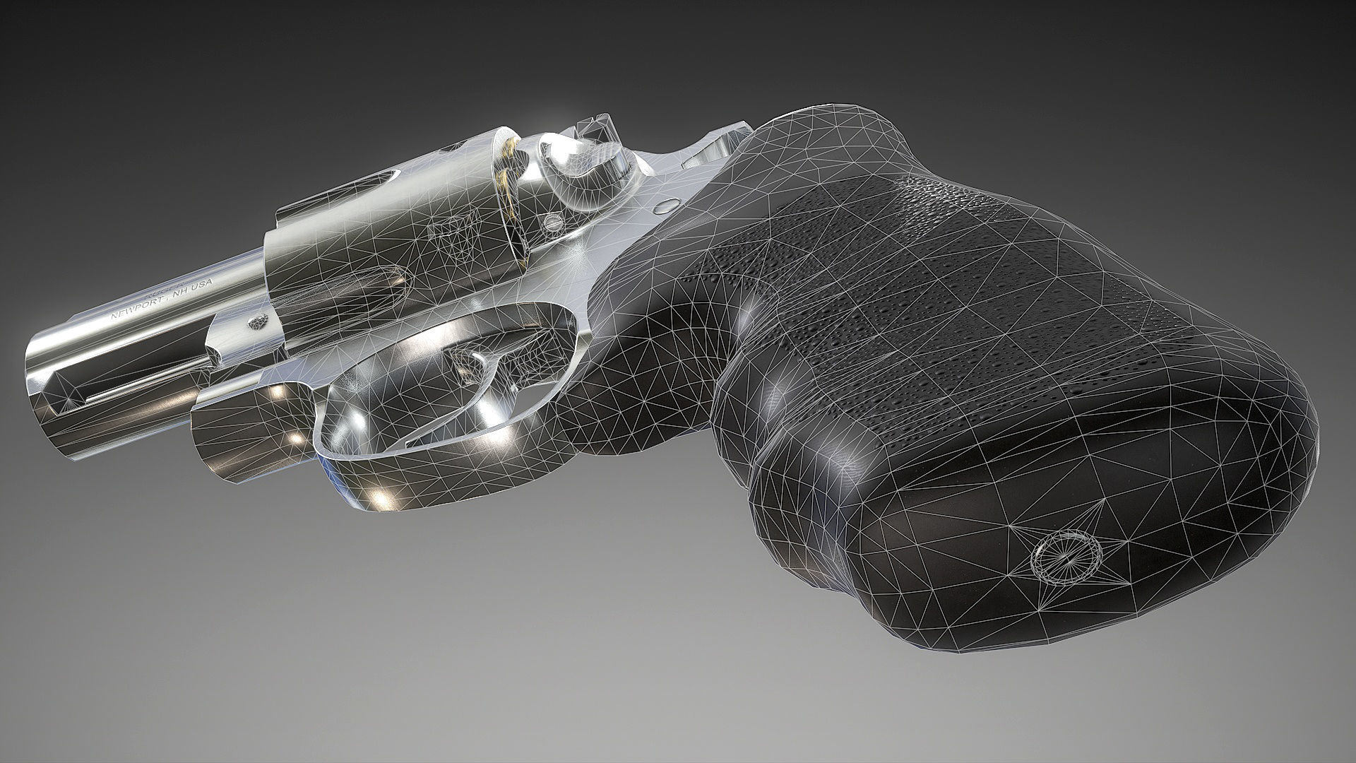 Ruger Super Redhawke Alaskan Low-poly 3D model_27