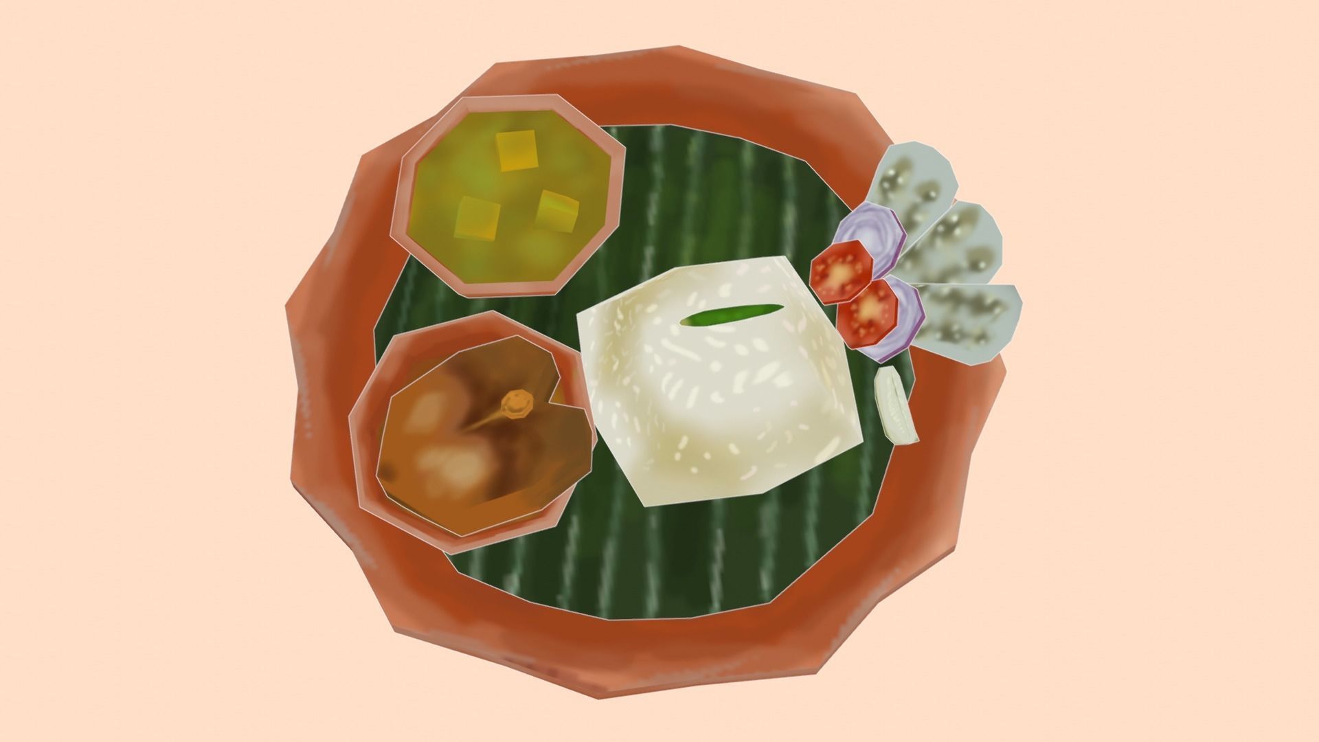 INDIAN FOOD Free low-poly 3D model_2