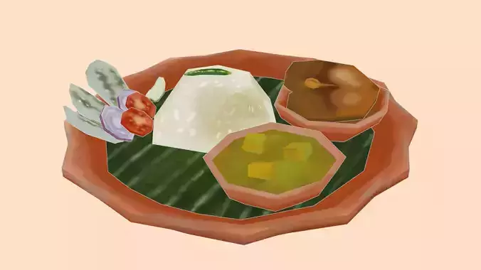 INDIAN FOOD Free low-poly 3D model