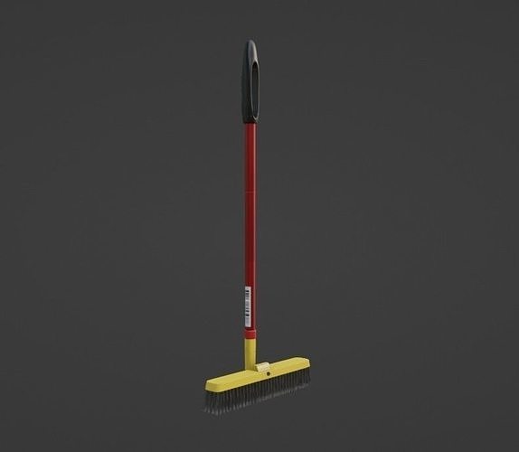 Rubber Broom Low-poly 3D model