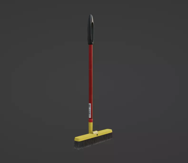 Rubber Broom Low-poly 3D model