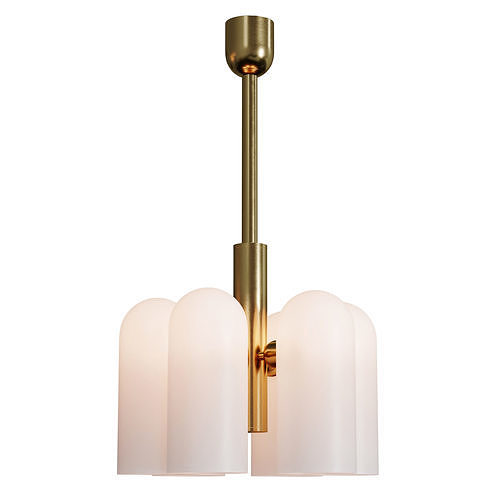 CEILING LIGHT ODYSSEY 3 LACQUERED BURNISHED BRASS Low-poly 3D model