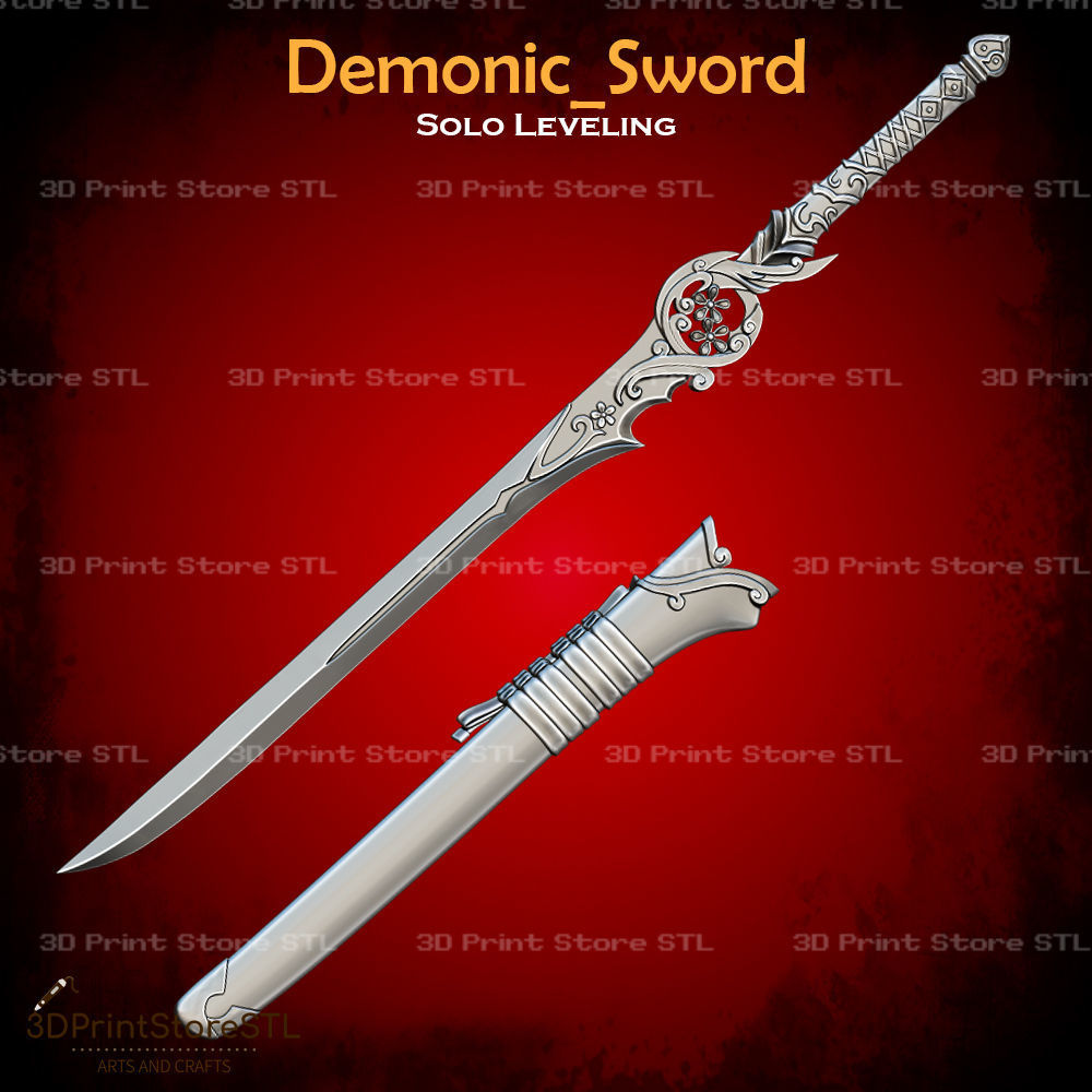 Demonic Sword Cosplay Solo Leveling - STL File 3D print model_1