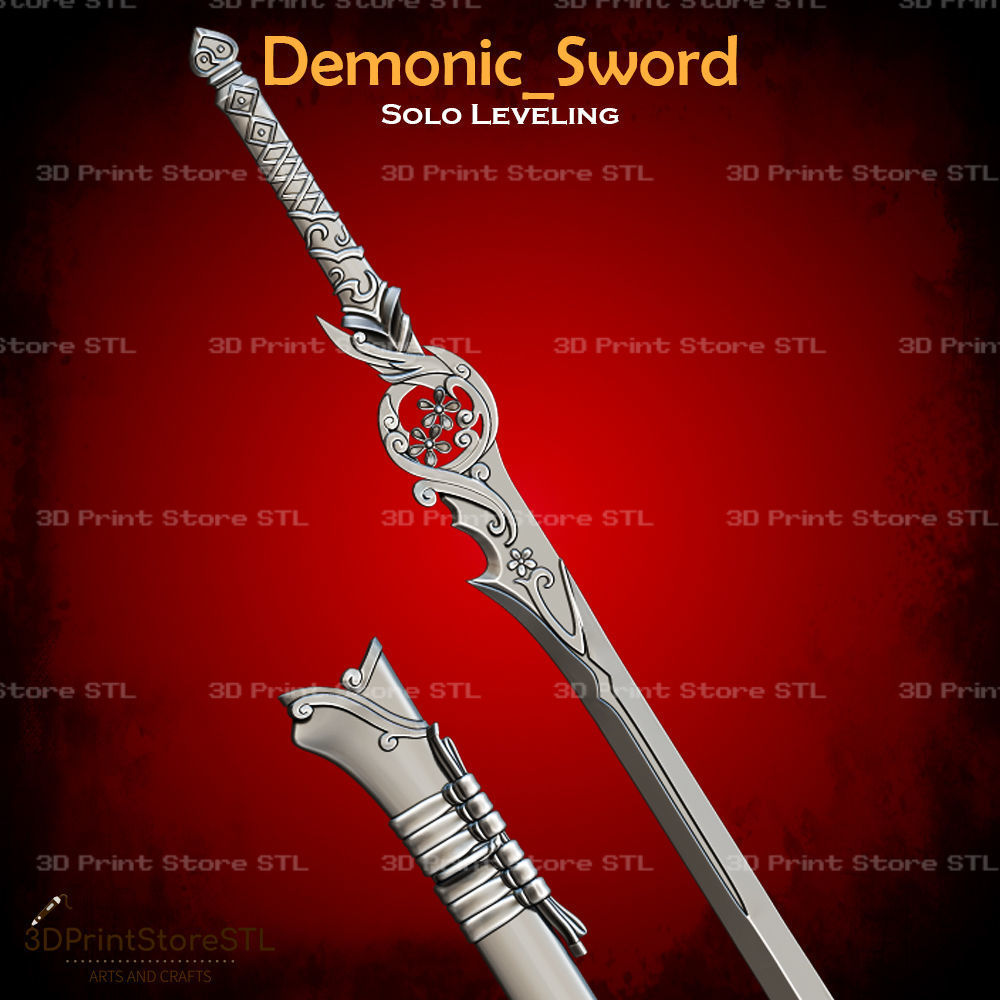 Demonic Sword Cosplay Solo Leveling - STL File 3D print model_2