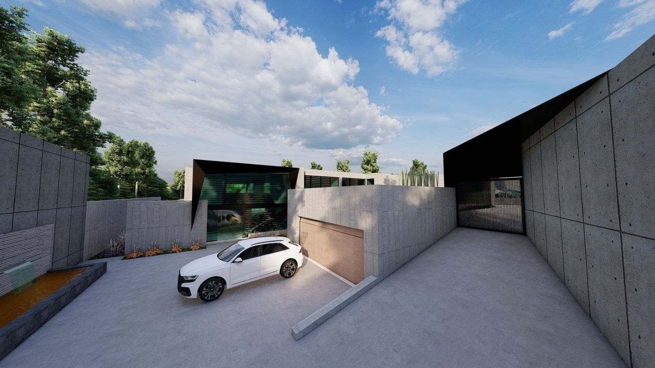 Casa Scene-villa-modern house 3D model_12