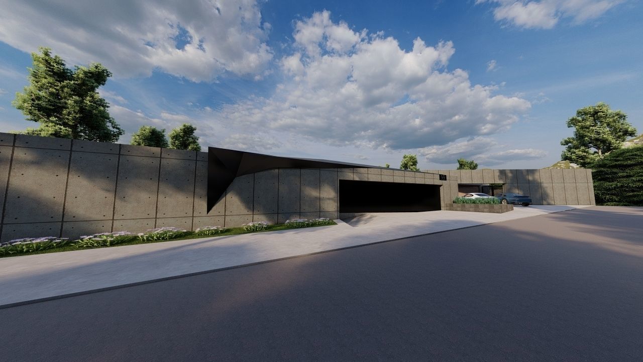 Casa Scene-villa-modern house 3D model_20