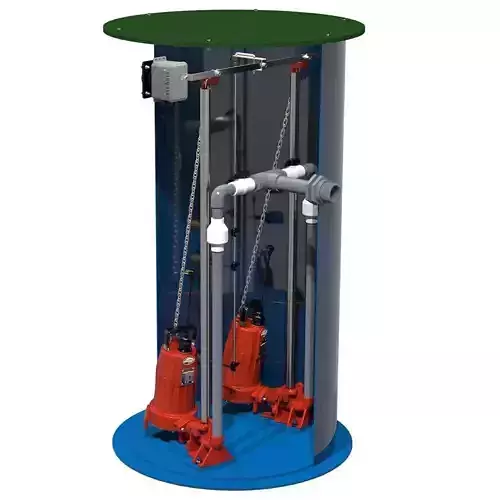 The Liberty pump duplex packages EPS98140 lifting station 3D model
