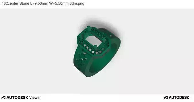 Men Ring With Emerald Center Stone