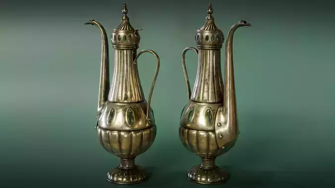 Antique Ottoman Pitcher Low-poly 3D model