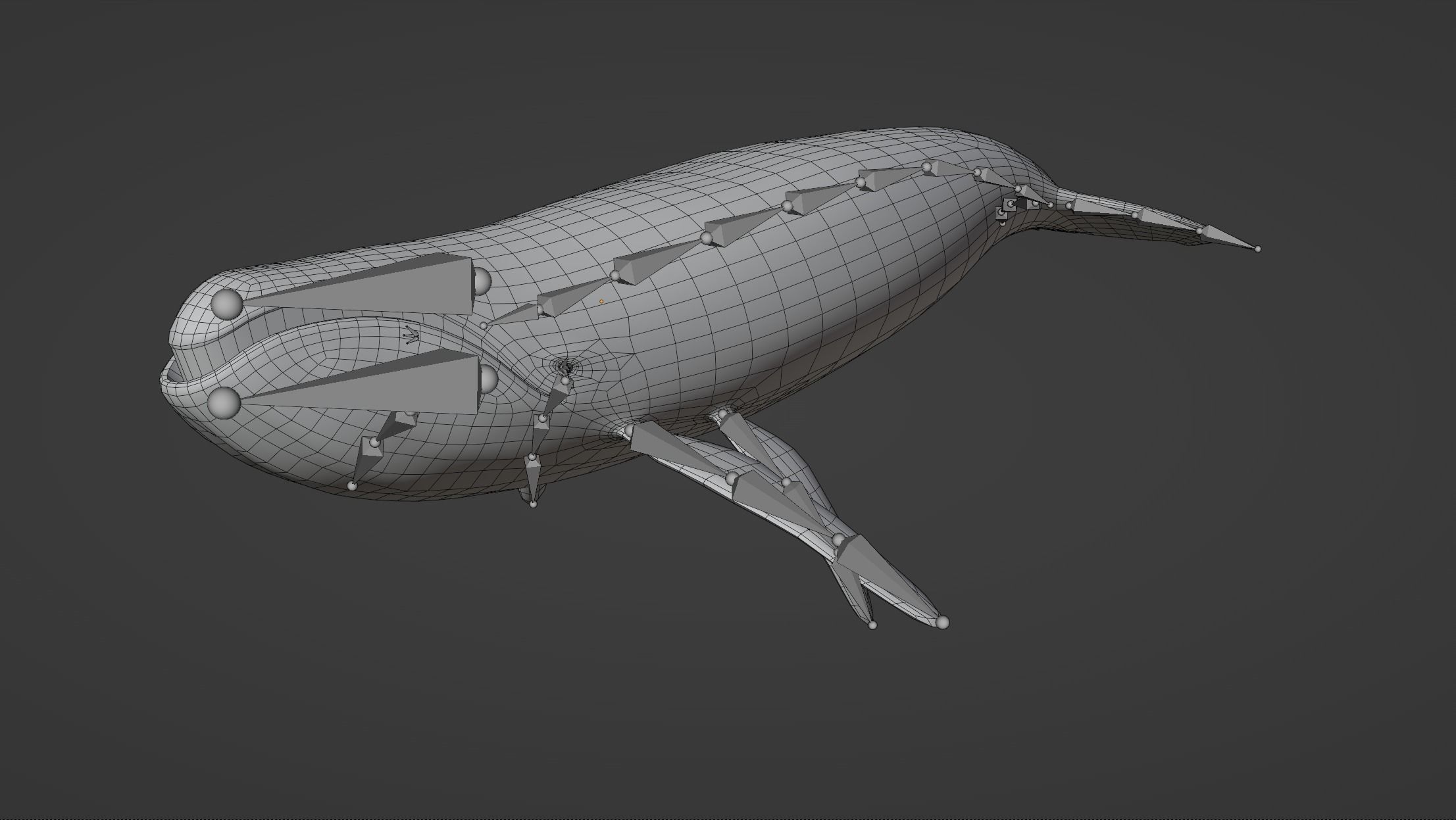 Fantasy Whale Low-poly 3D model_3