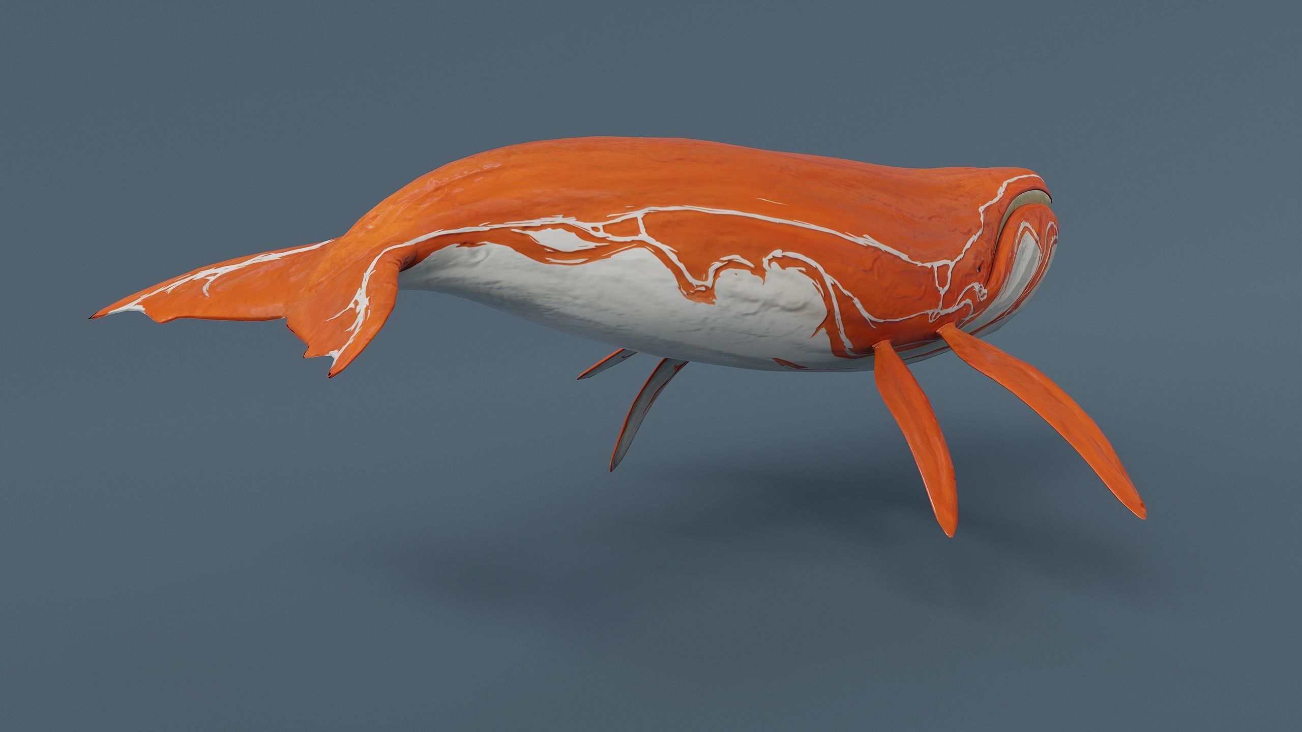Fantasy Whale Low-poly 3D model_1