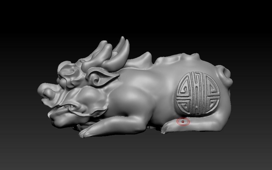 Pixiu Face Bracelet-Unicorn bracelet  statue 3D print model 3D print model_11