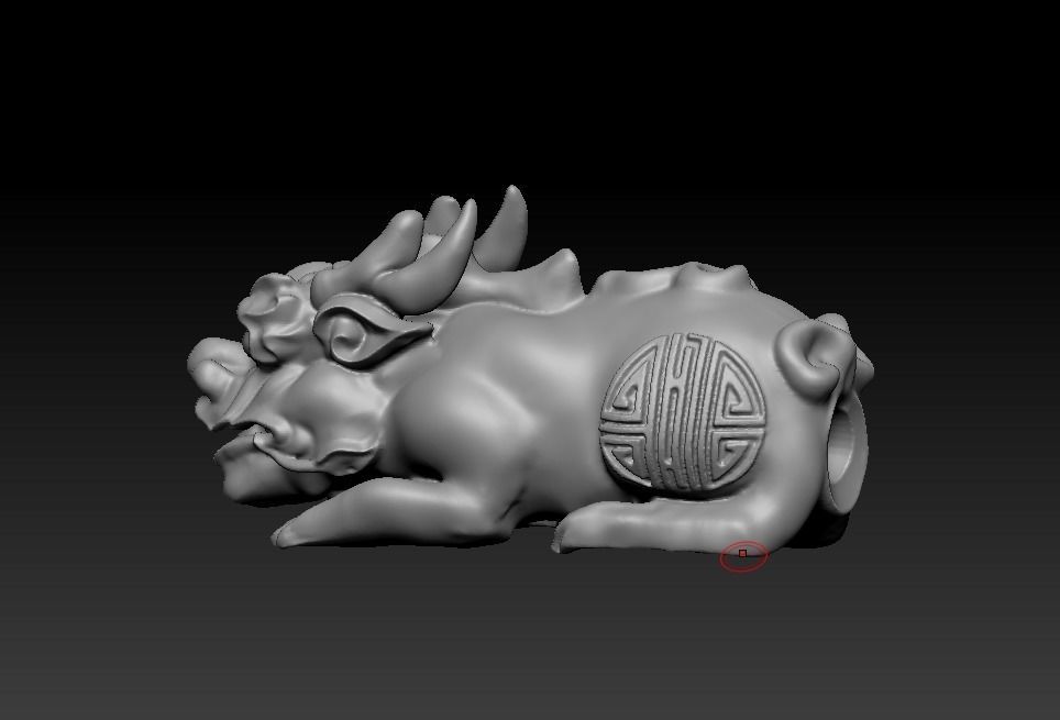 Pixiu Face Bracelet-Unicorn bracelet  statue 3D print model 3D print model_7