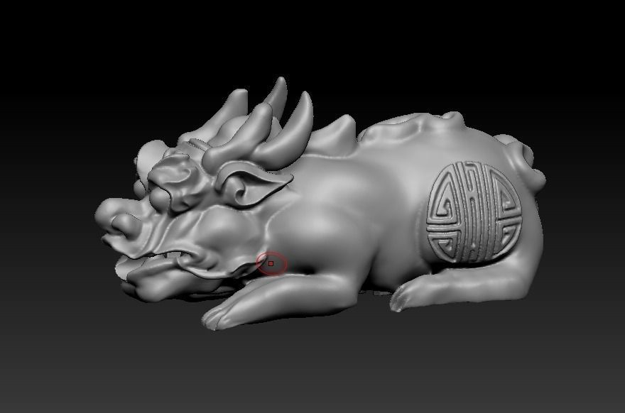 Pixiu Face Bracelet-Unicorn bracelet  statue 3D print model 3D print model_4