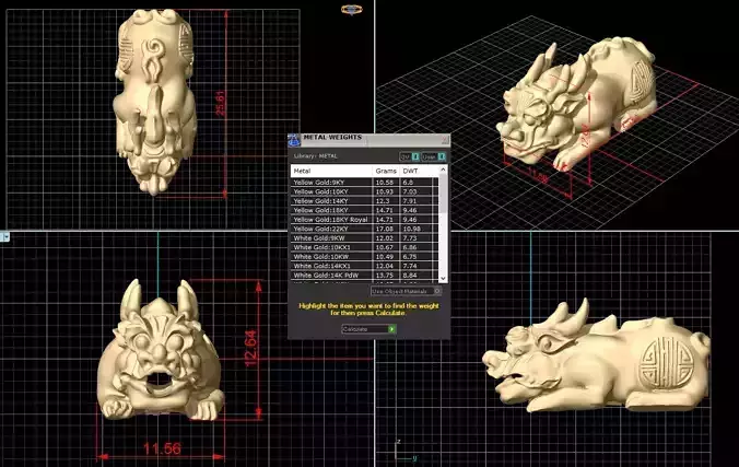 Pixiu Face Bracelet-Unicorn bracelet  statue 3D print model
