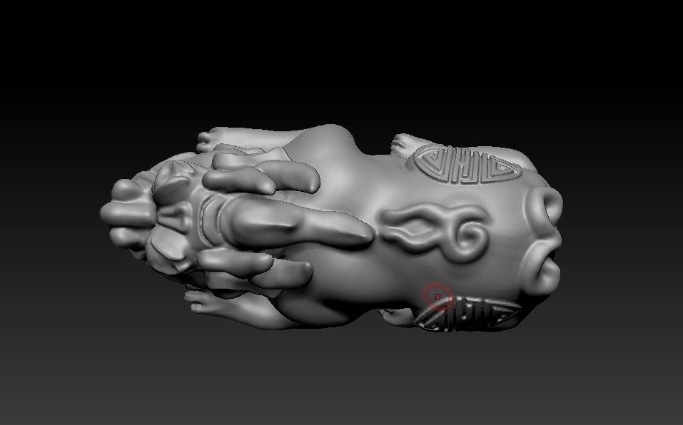 Pixiu Face Bracelet-Unicorn bracelet  statue 3D print model 3D print model_12