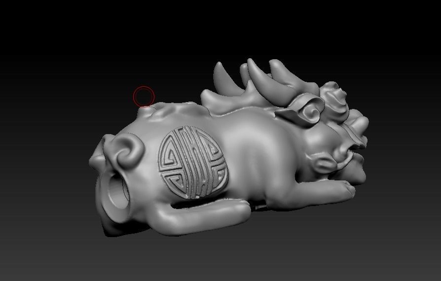 Pixiu Face Bracelet-Unicorn bracelet  statue 3D print model 3D print model_14