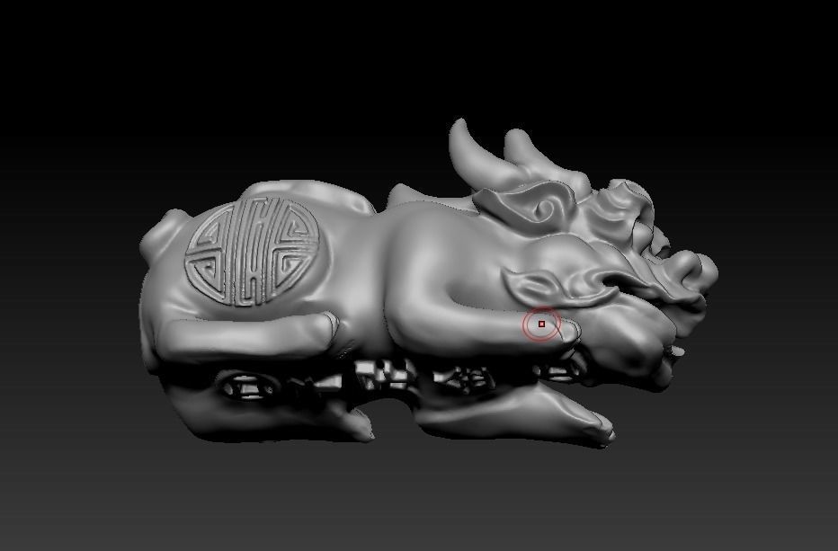 Pixiu Face Bracelet-Unicorn bracelet  statue 3D print model 3D print model_6