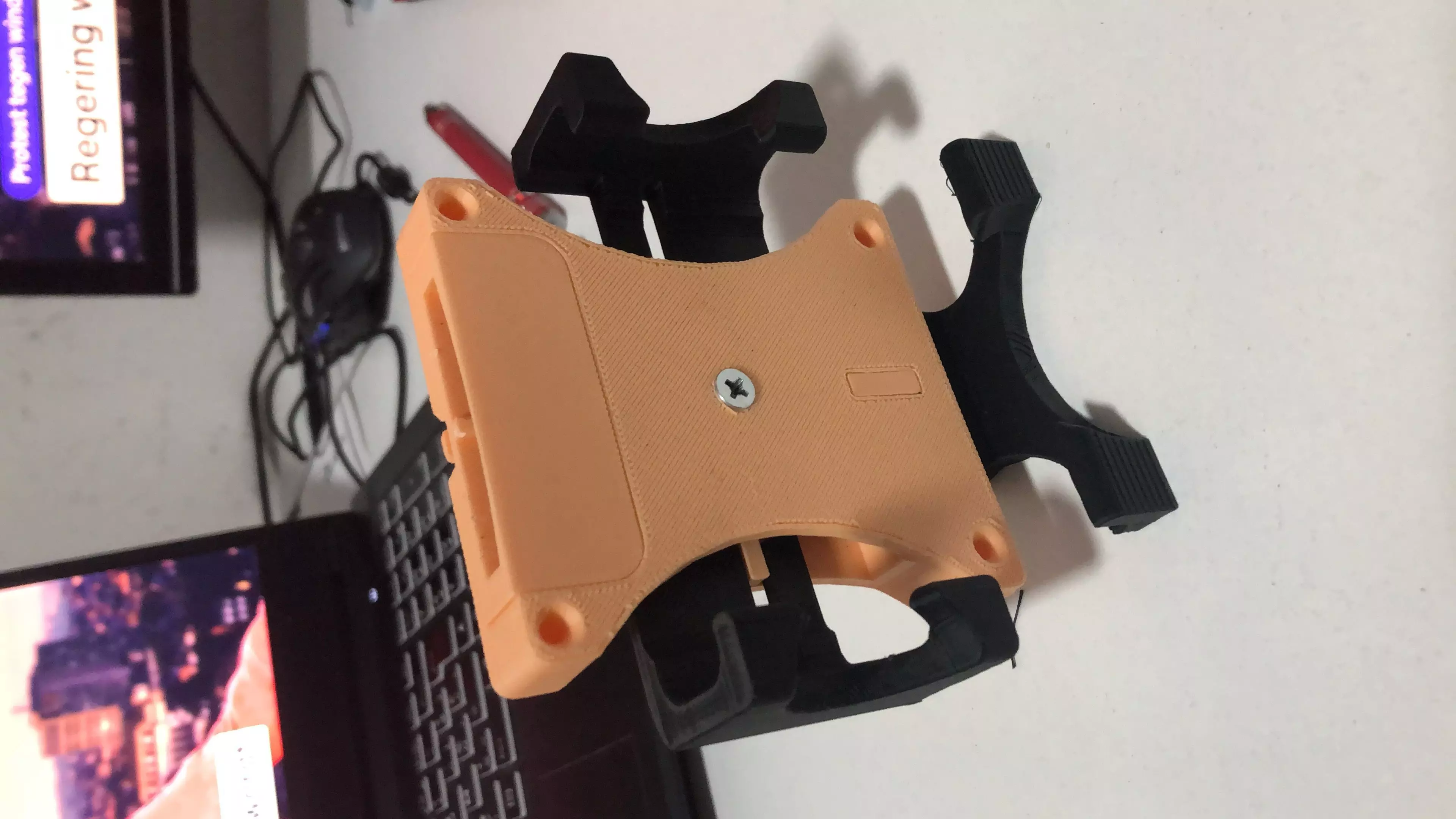 phone holder gravity with elastic band 3D print model