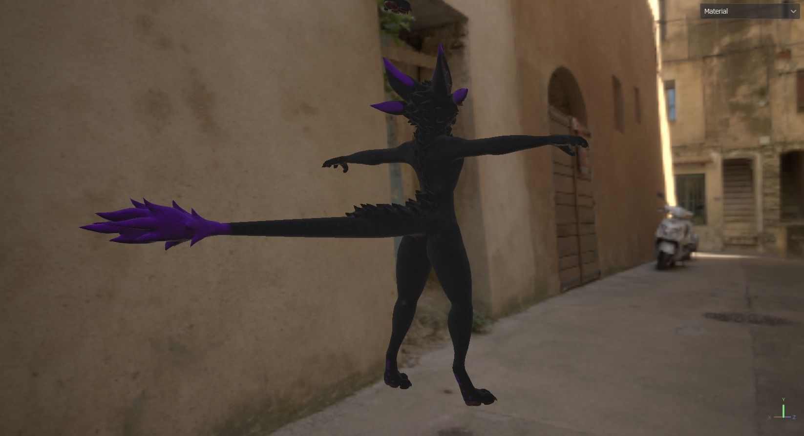 Deuzear Enderman Texture FREE VRChat Audiolink Emission Matcap Texture_2