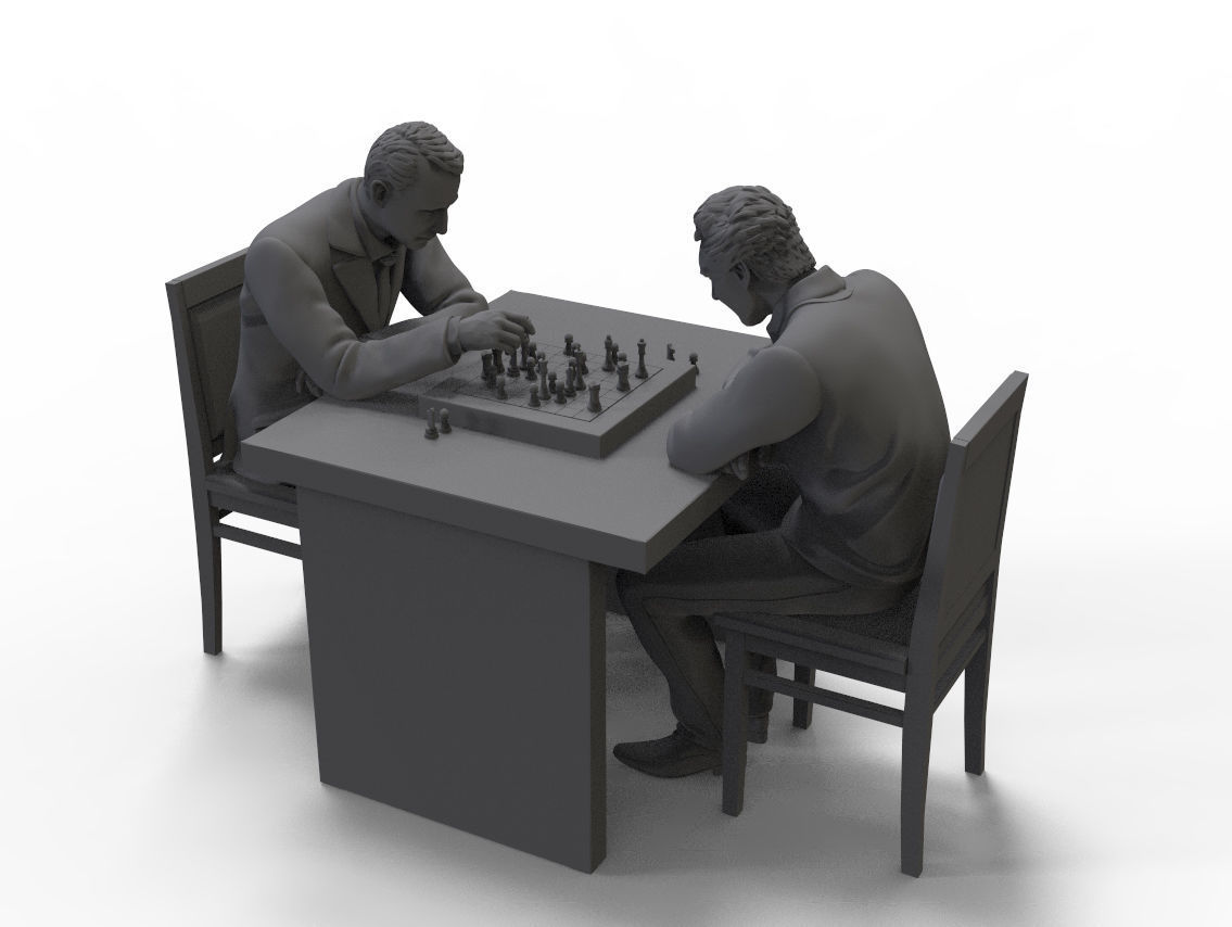 chess game 3D print model_5