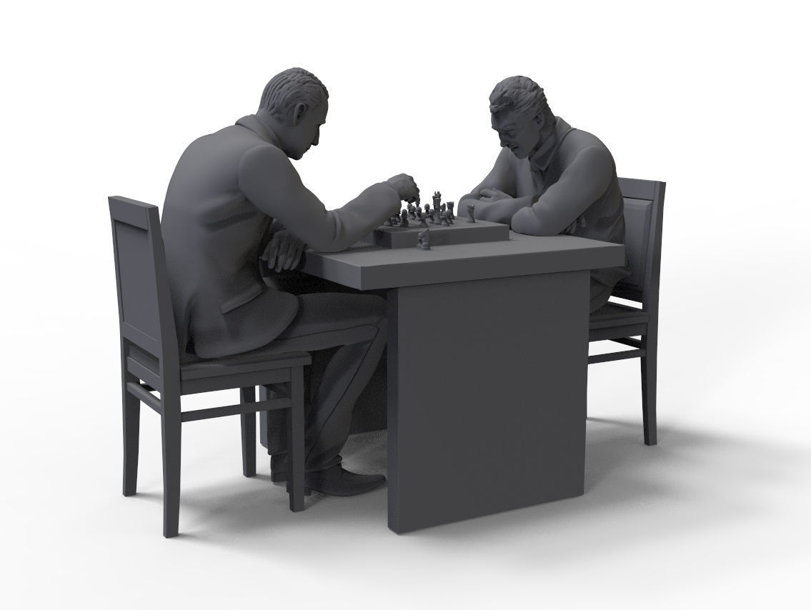 chess game 3D print model_39