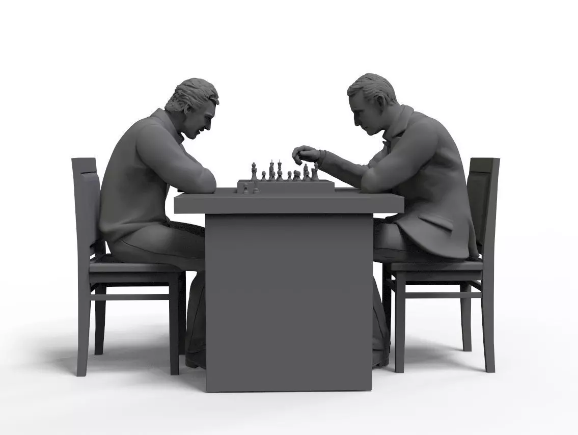 chess game 3D print model_0