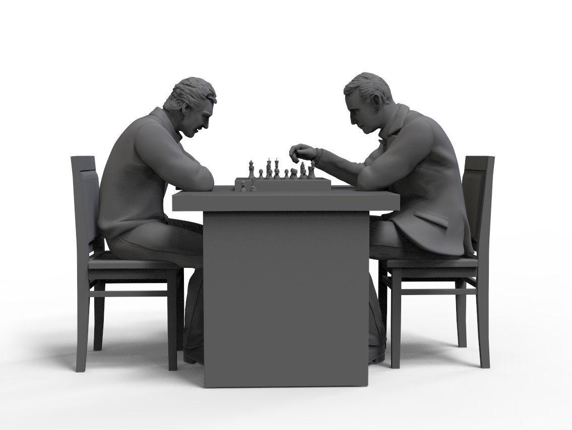 chess game 3D print model_47