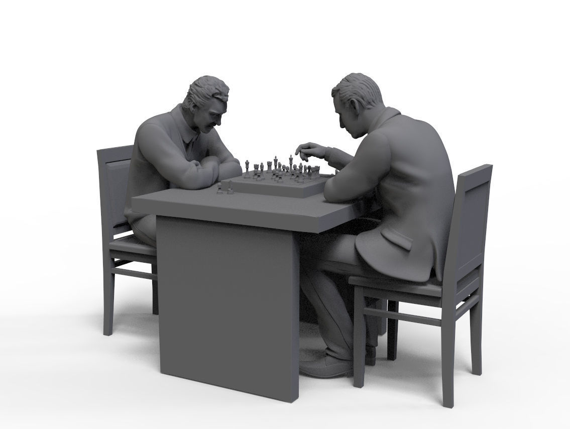 chess game 3D print model_23