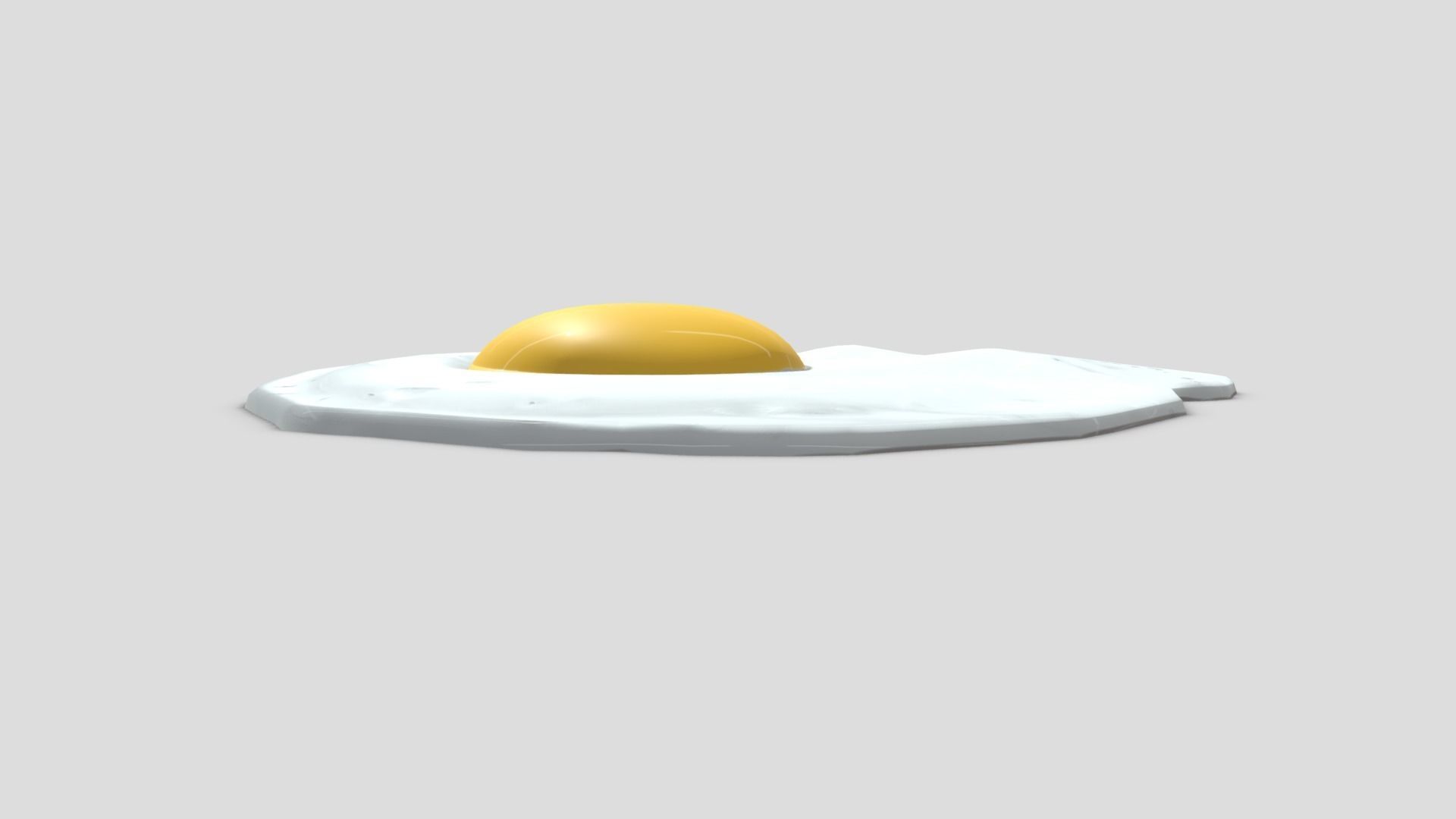 Fried Egg 3 Low-poly 3D model_7