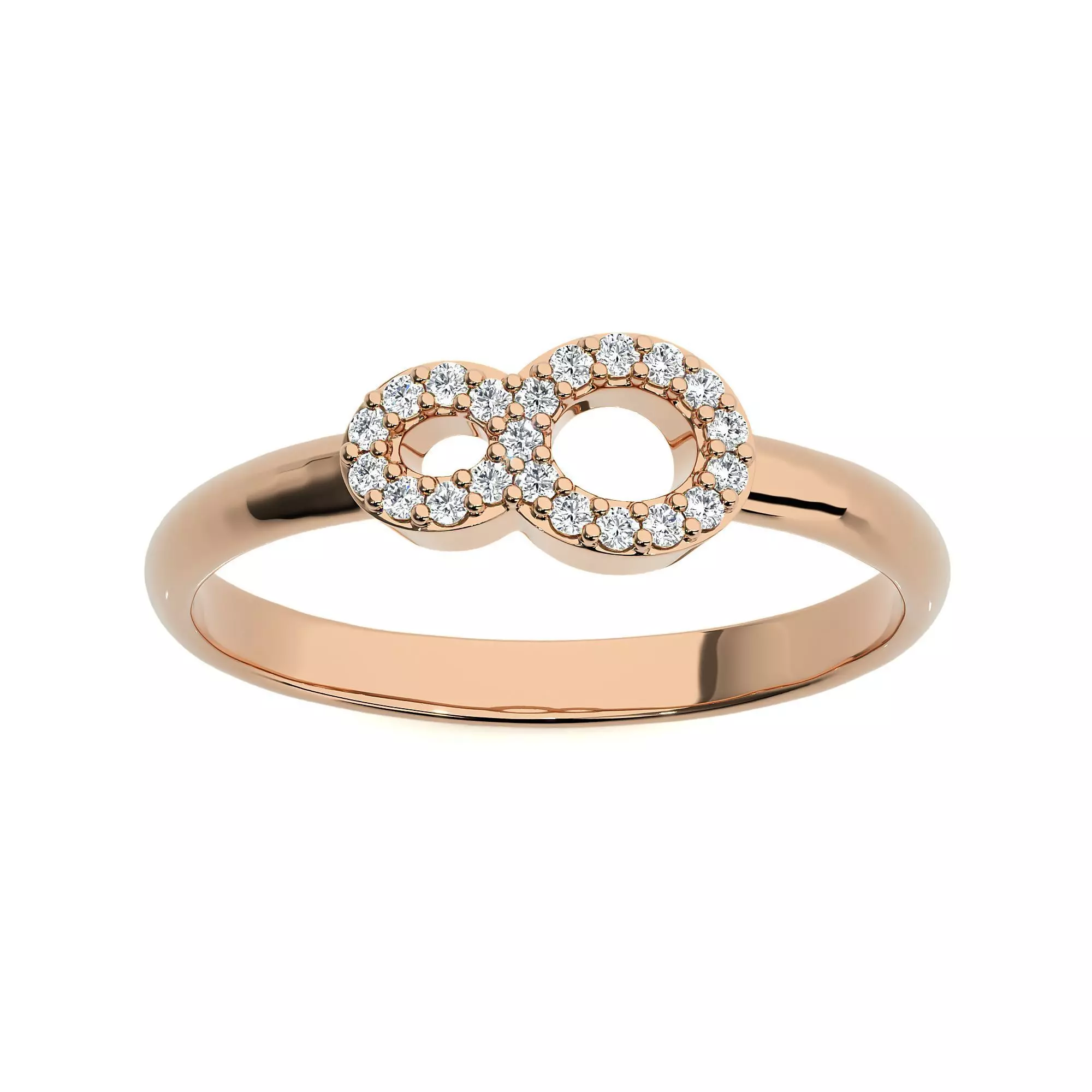 Diamond Number Eight 8 Ring 3dm stl renders details 3D print model