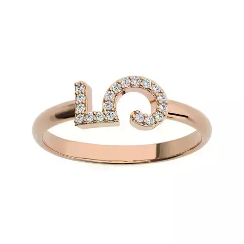 Diamond Number Five 5 Ring 3dm stl renders details 3D print model