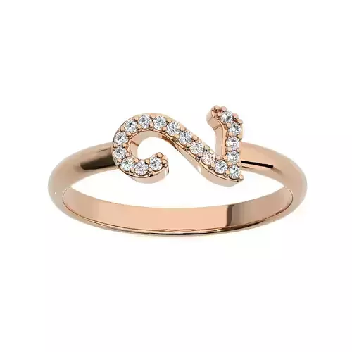 Diamond Number Two 2 Ring 3dm stl renders details 3D print model