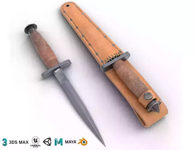V-42 stiletto Low-poly 3D model