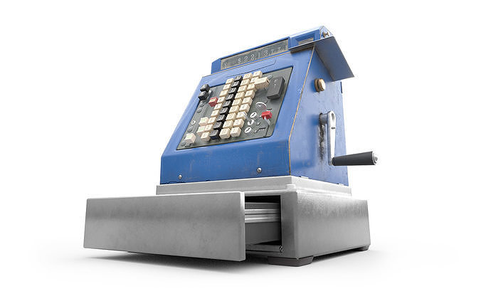 Cash register Low-poly 3D model